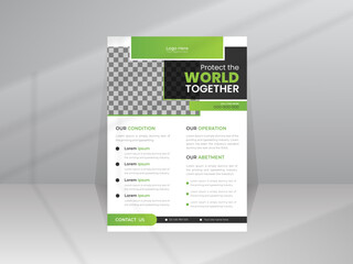 Save World Save Green Nature Flyer Poster template