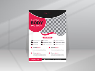 Modern Gym and Fitness Flyer Social media story template design