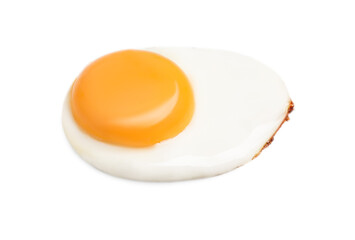 Delicious fried egg with yolk isolated on white