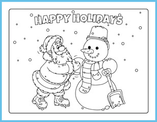 Spread some holiday cheer with these delightful coloring pages featuring a snowman. These pages are a great activity for the whole family to enjoy during the Christmas season