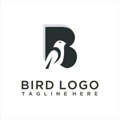 bird letter b logo icon design vector image