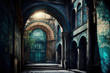 ancient arches, columns, windows, and openings that make up a building's architecture. Istanbul's streets are public spaces. Generative AI