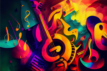 Background with jazz instruments