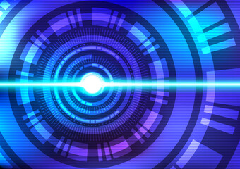 Abstract_Technology_Digital_Center_Lens_Light_Blue_Background
