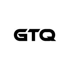 GTQ letter logo design with white background in illustrator, vector logo modern alphabet font overlap style. calligraphy designs for logo, Poster, Invitation, etc.