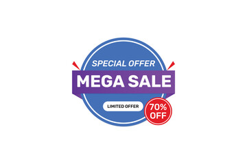 Special offer mega sale promo design