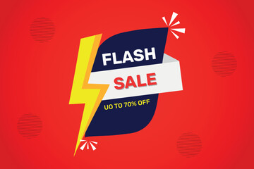 Special offer flash sale banner discount up to 70 percent off premium design