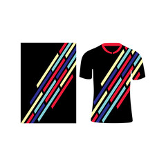 illustration of creative motif t-shirt and sports jersey design