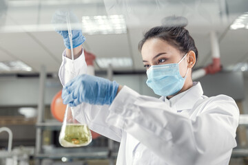 Female scientist in the laborator