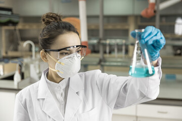 Female scientist in the laborator
