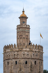 Fototapeta premium Golden tower Torre del Oro in Seville, Andalusia, Spain