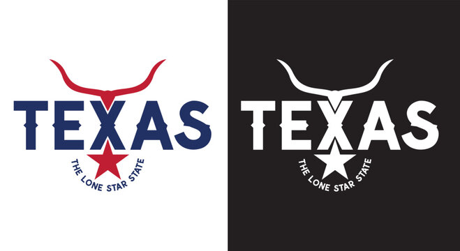 Texas the lonestar state with longhorn and star US States theme patriot homeland theme bundle background for advertismrnt banner billboard website template vector eps.