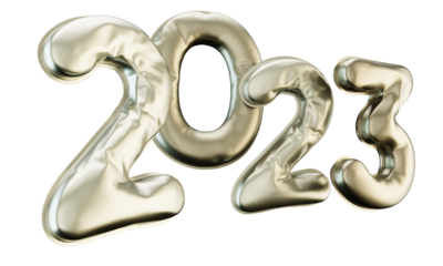 new year 2023 blue gold balloons