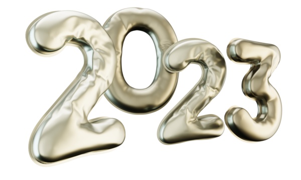 new year 2023 blue gold balloons	
