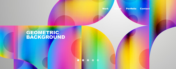 Metallic shiny fluid colors with geometric elements. Geometric abstract background for Wallpaper, Banner, Background, Card, Book Illustration, landing page