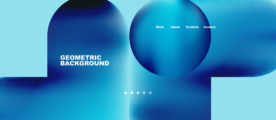 Abstract circles and round shapes landing page background. Vector Illustration For Wallpaper, Banner, Background, Card, Book Illustration, landing page. Pattern design concept