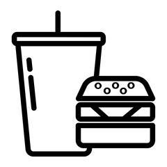 berger and drink icon