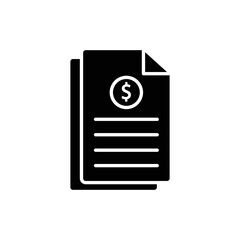 List icon illustration with dollar. Finance report. glyph icon style. suitable for apps, websites, mobile apps. icon related to finance. Simple vector design editable