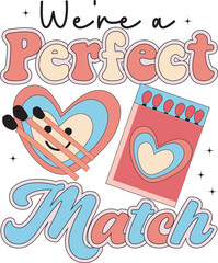 Retro Valentine’s Day Sublimation Design