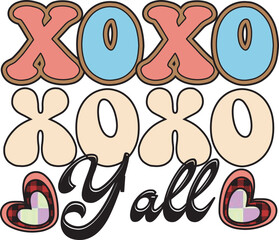 Retro Valentine’s Day Sublimation Design