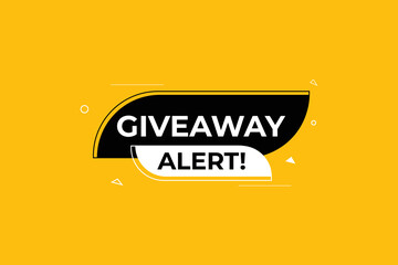 Giveaway Alert element vector design.