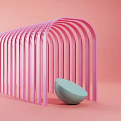 Abstract geometric background, scene for product display