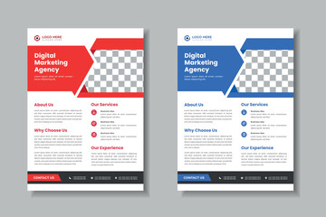 creative corporate business agency flyer template design
