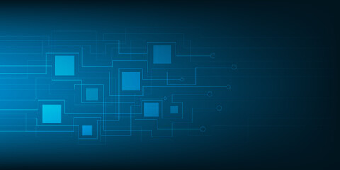 Abstract technology background with circuit line. Hi tech digital and communication concept. Vector background design.