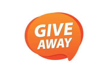 Giveaway speech bubble vector element