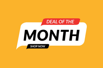 Deal of month sale offer advertising banner design