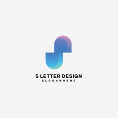 letter s design gradient colorful illustration