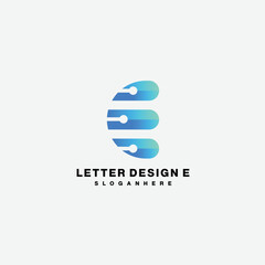 letter e design illustration color vector