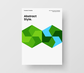 Abstract geometric shapes banner template. Isolated catalog cover design vector concept.