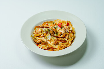 Spicy and delicious Chinese food Clam Mara stir-fried noodle dish