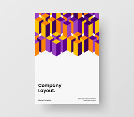 Abstract mosaic shapes company cover layout. Creative banner vector design illustration.