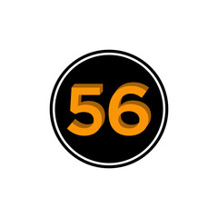 Push number icon circle vector logo design template