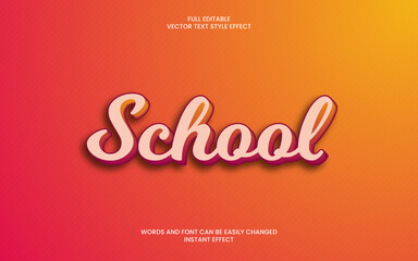 Fototapeta premium School Text Effect