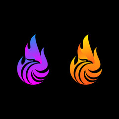 luxury phoenix logo, phoenix bird logo design vector template 