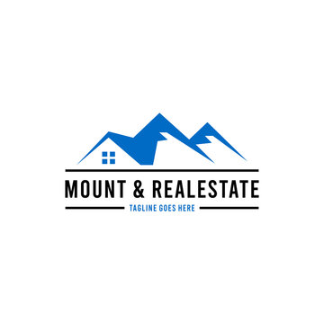 mountain logo design real estate vector template 
