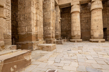 Ruins of the Egyptian Karnak Temple, the largest open-air museum in Luxor. Egypt.