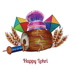  Happy lohri holiday festival card background