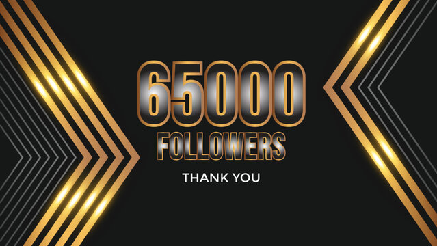 Thank you template for social media 65k followers, subscribers, like. 65000 followers
