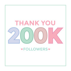 user Thank you celebrate of 200000 subscribers and followers. 200k followers thank you

