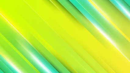 Modern abstract green and yellow gradient stripe background