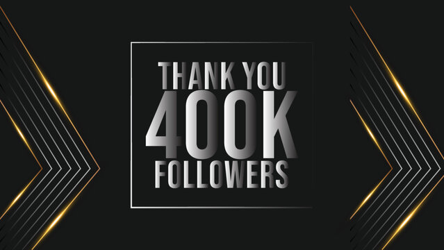 celebration 400000 subscribers template for social media. 400k followers thank you
