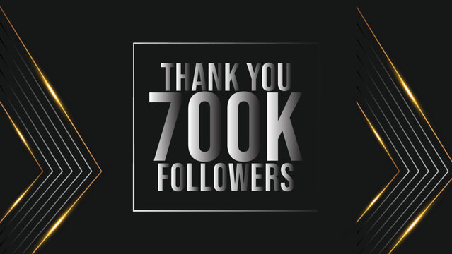 Thank you banner for social 700k friends and followers. Thank you 700000 followers
