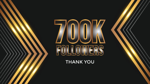 celebration 700000 subscribers template for social media. 700k followers thank you
