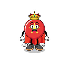 Mascot Illustration of vietnam flag king