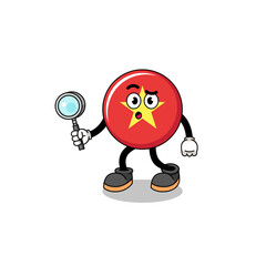 Mascot of vietnam flag searching