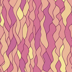 Stylized vertical waves seamless vector pattern, desert colors